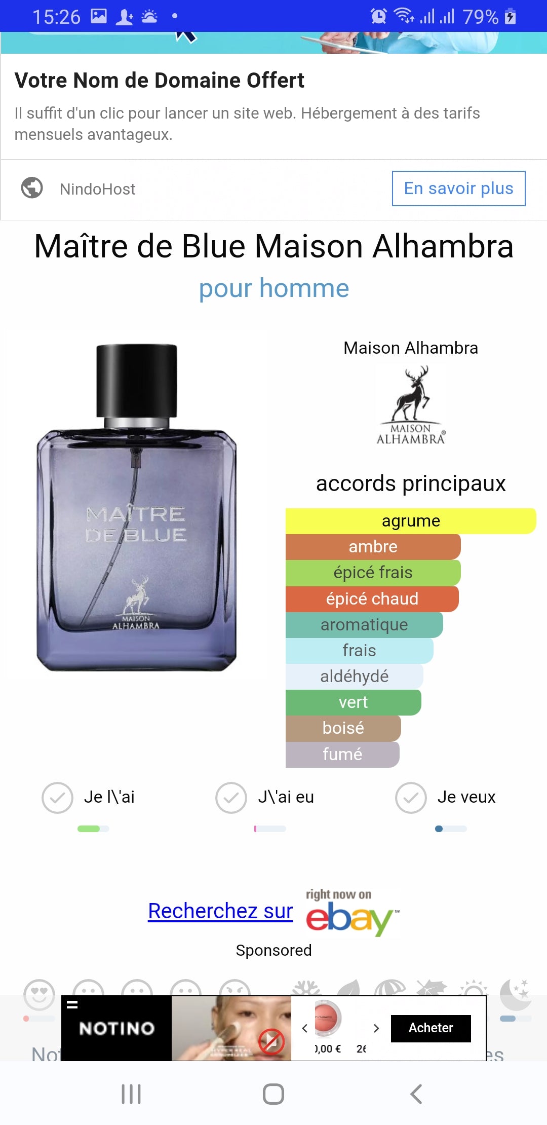 Maître de Blue Maison Alhambra pour homme
