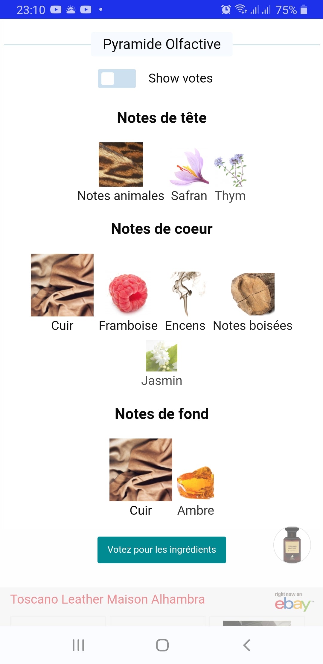 Smoky touch Maison Alhambra pour homme et femme