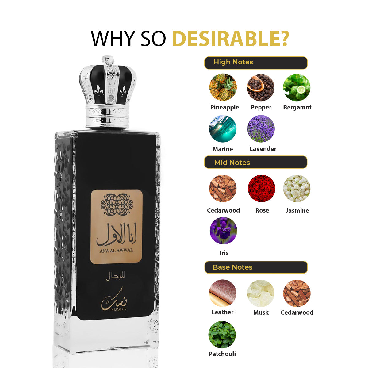 Nusuk Ana Al Awwal pour homme Eau de Parfum 100ML