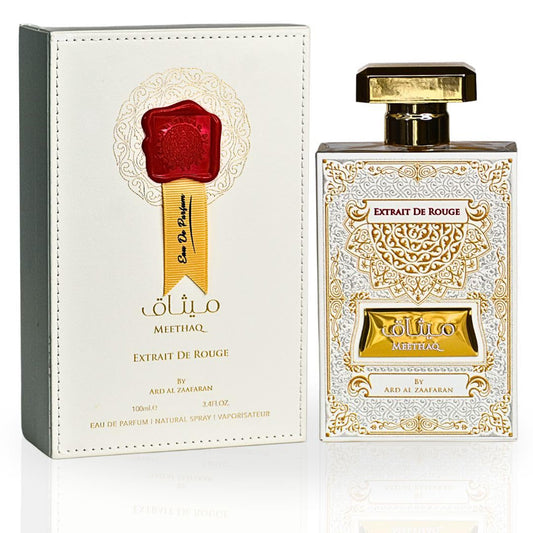 Meethaq Extrait De Rouge Lattafa & Ard Al Zaafaran – 100ml