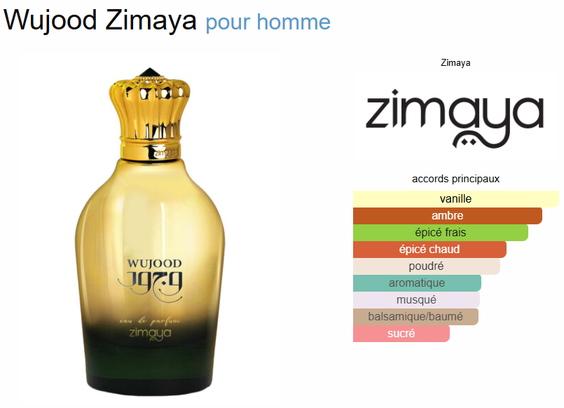 Wujood Eau de Parfum pour homme-zimaya 100 ml