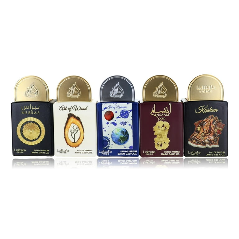 GIFT Nebras | Art Of Wood | Art Of Universe | Ansaam Gold | Kashan | 20ml x 5pcs|by Lattafa Pride