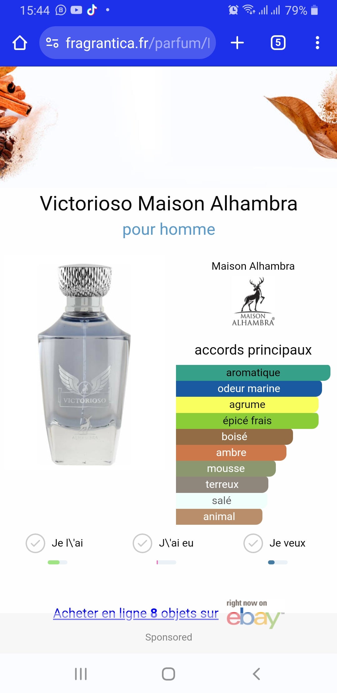 Victorioso Maison Alhambra pour homme 100 ml
