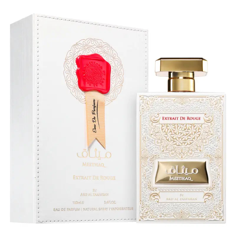 Meethaq Extrait De Rouge Lattafa & Ard Al Zaafaran – 100ml