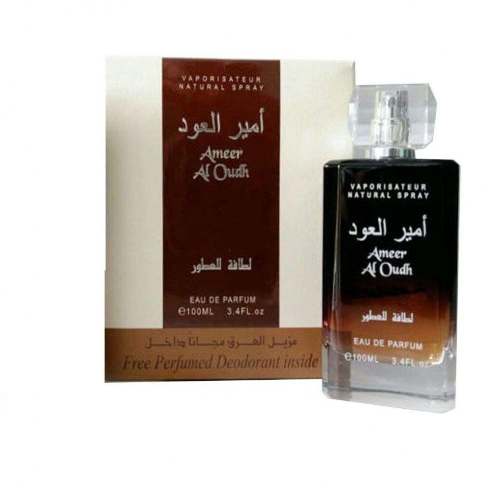 Ameer al oudh de lattafa eau de parfum 100 ml avec déodorant